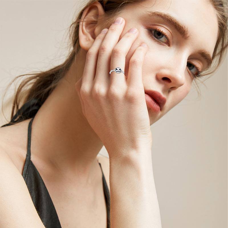 Sterling Silver Bone & Skull Open Ring-2
