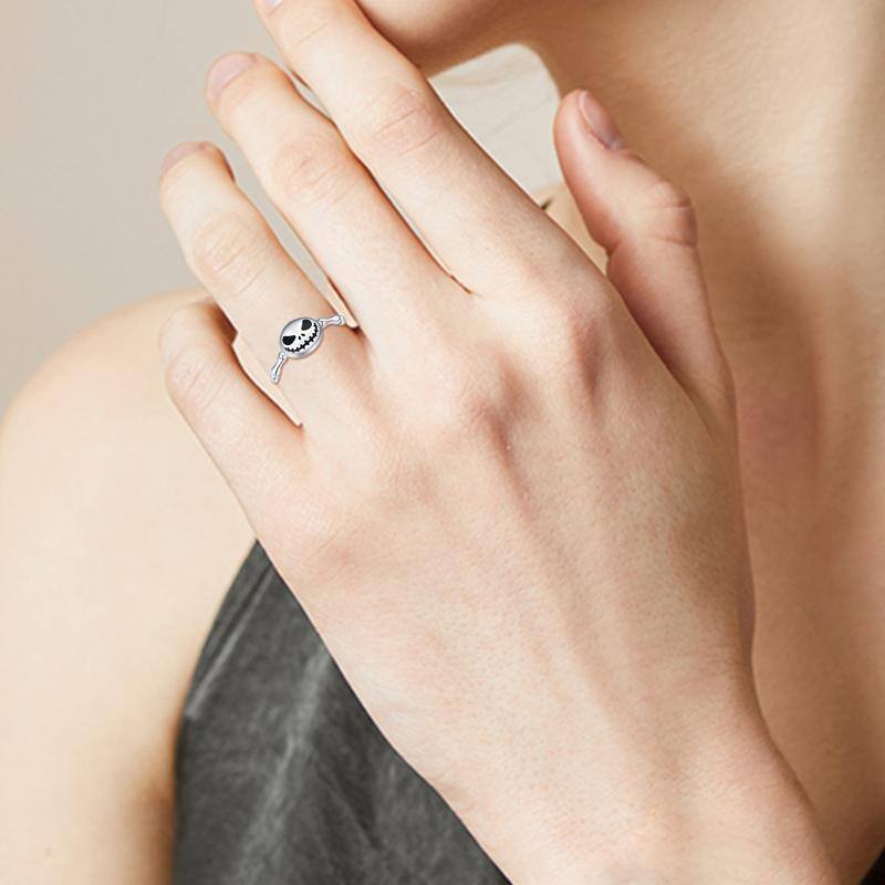 Sterling Silver Bone & Skull Open Ring-3