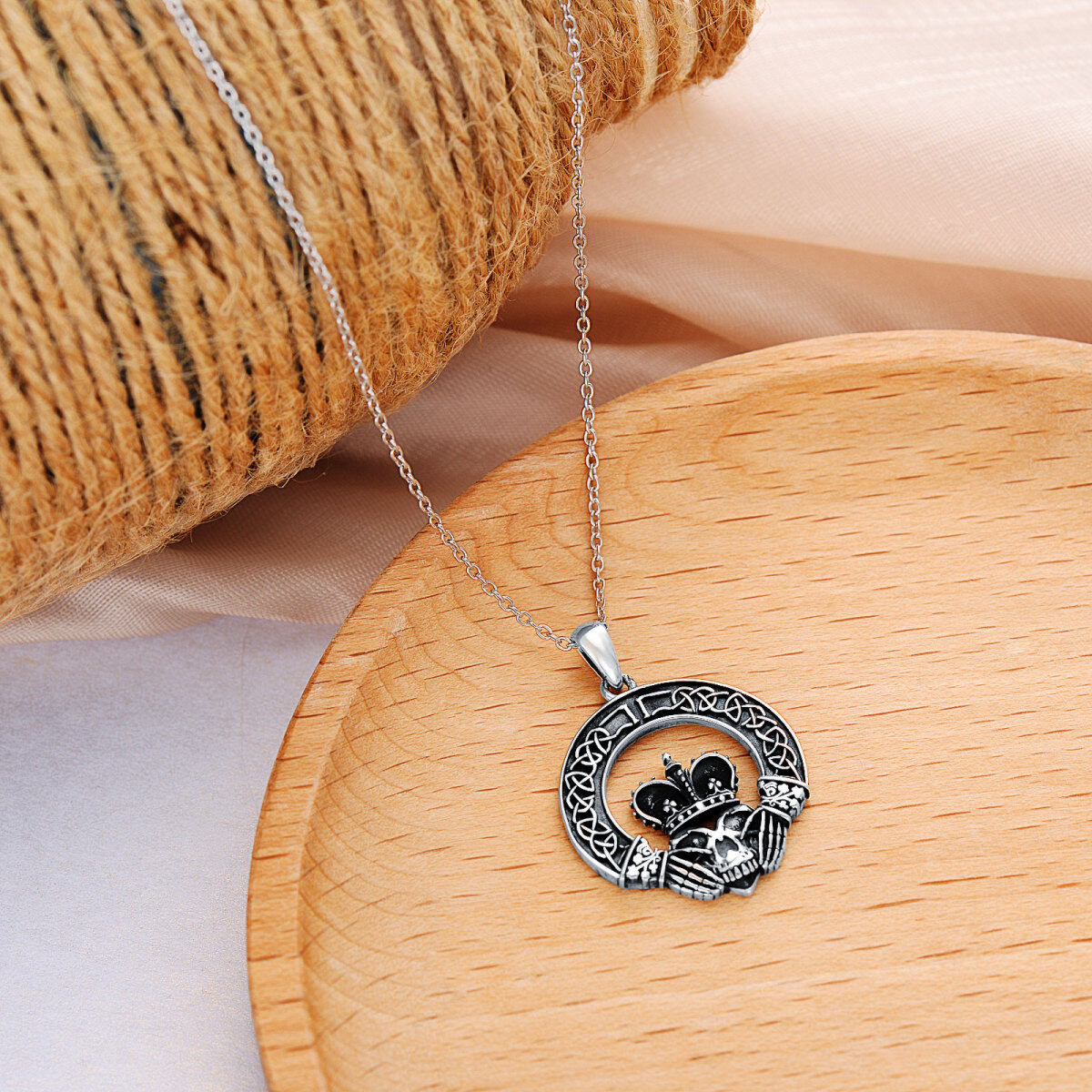 Sterling Silver Skull Pendant Necklace-4