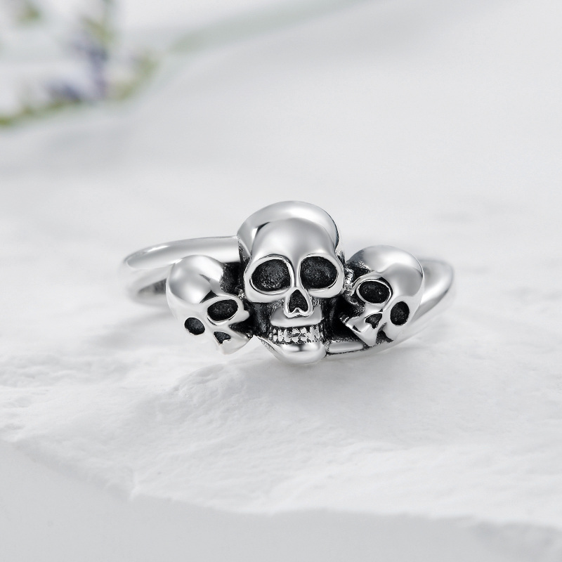 Sterling Silver Skull Ring-4
