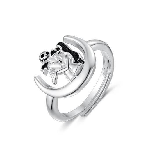 Anello con teschio in argento sterling