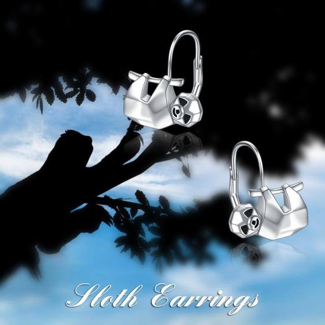 Boucles d'oreilles en argent Sterling Sloth-6