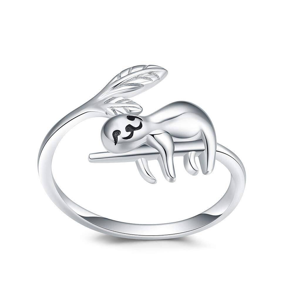 Sterling Silver Sloth Open Ring-1