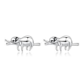 Sterling Silver Sloth Stud Earrings-39