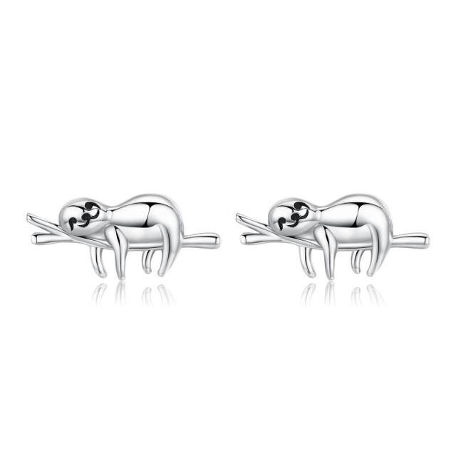 Boucles d'oreilles en argent Sterling Sloth-1