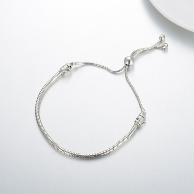 Bracciale con catena a serpente in argento sterling-4