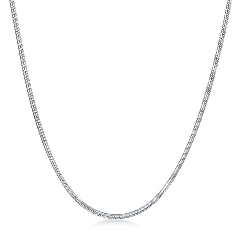 Sterling Silver 18Inch Snake Chain Necklace For Best Friend-1