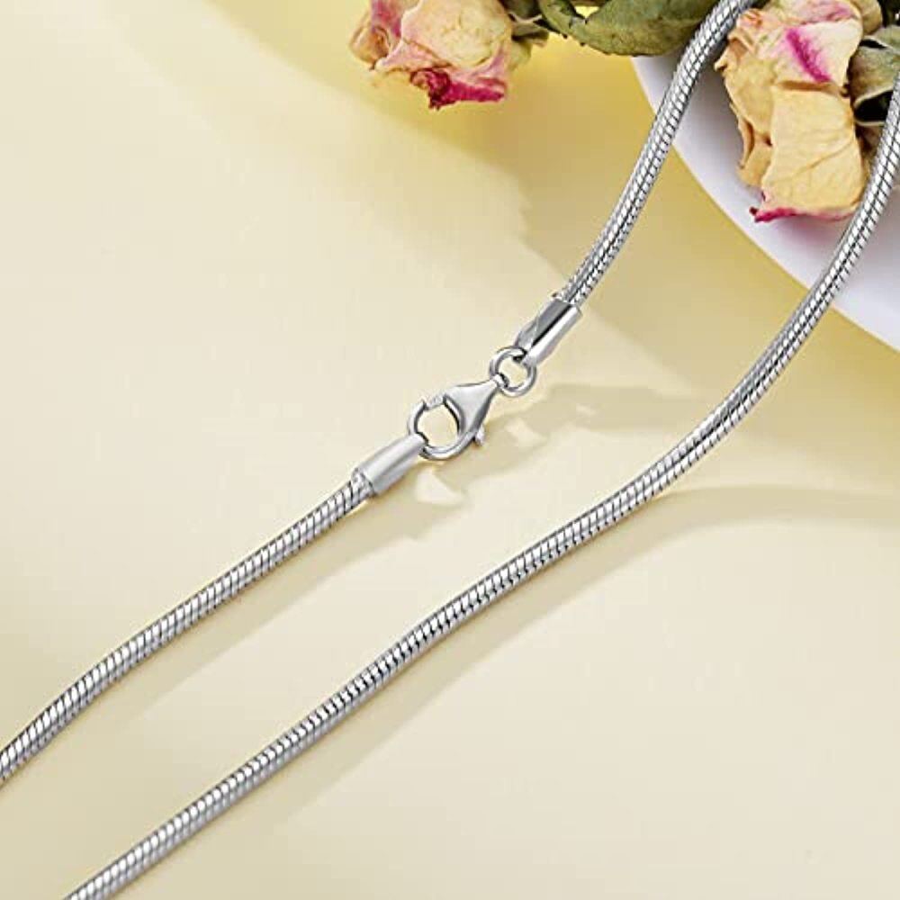 Collana da uomo con catena a serpente in argento sterling, larghezza 1,5 mm, lunghezza 18 pollici-5