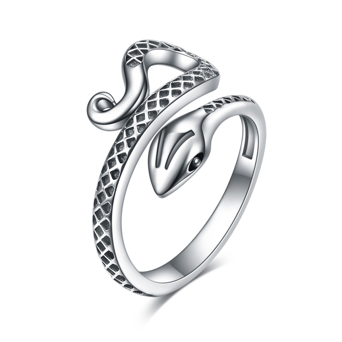 Sterling Silber Schlange offener Ring-1