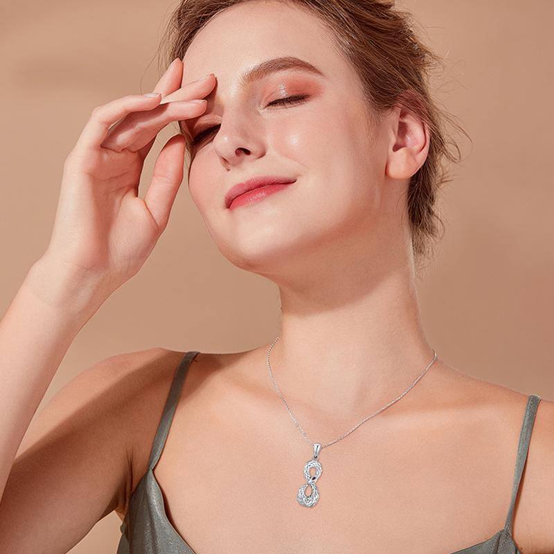 Schlangen-Urnenkette aus Sterlingsilber für Asche-3