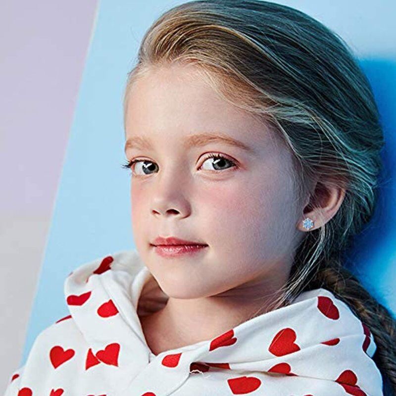 أقراط ندفة الثلج من الفضة الإسترلينية مرصعة بالزركونيا المكعبة-3