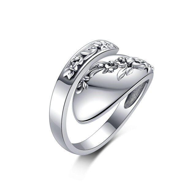 Sterling Silver Spoon Open Ring-1