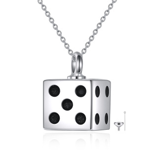 Sterling Silver Square Urn Necklace for Ashes-2