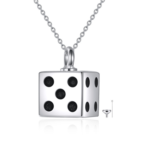 Sterling Silver Square Urn Necklace for Ashes