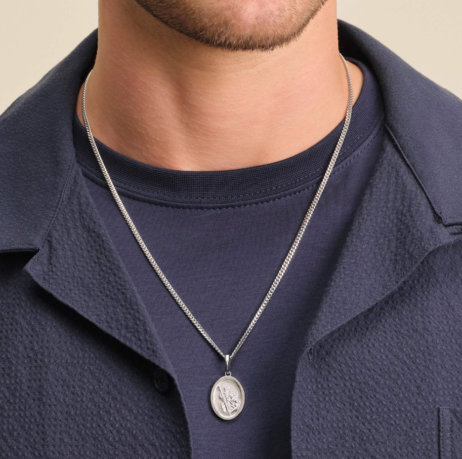Sterling Silver St. Christopher Pendant-2