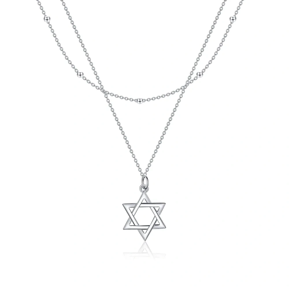 Collar Estrella de David en Plata de Ley-1
