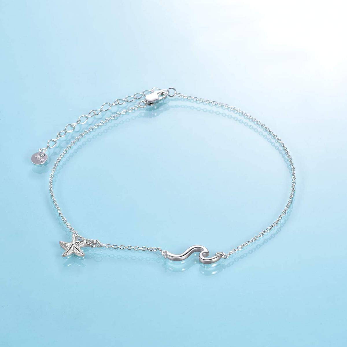 Pulsera Colgante Estrella de Mar Plata de Ley-4