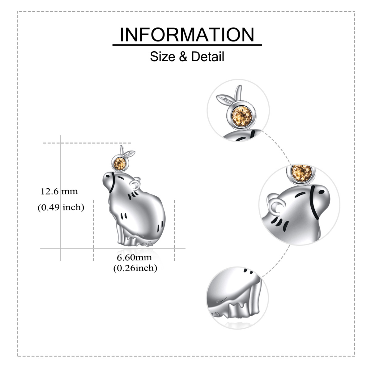 Boucles d'oreilles à tige en argent sterling et oxyde de zirconium-5