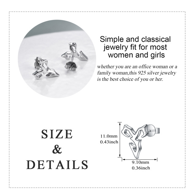 Sterling Silver Stud Earrings-5