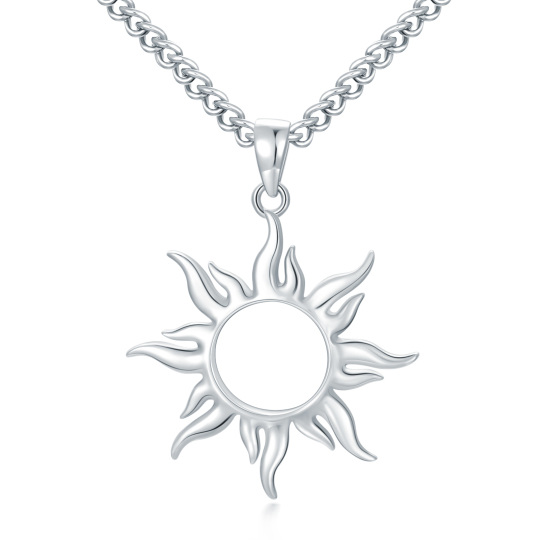 Collana con ciondolo sole in argento sterling