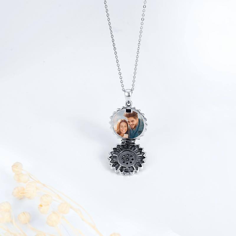 Collana con ciondolo a forma di girasole in argento sterling-8