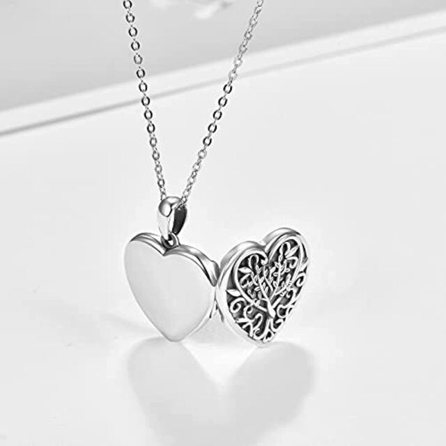 Sterling Silver Sunflower & Personalized Photo Personalized Photo Locket Necklace-3