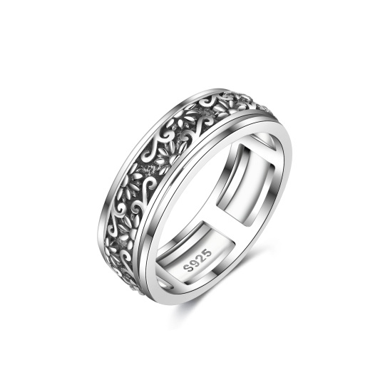 Bague tournesol en argent sterling