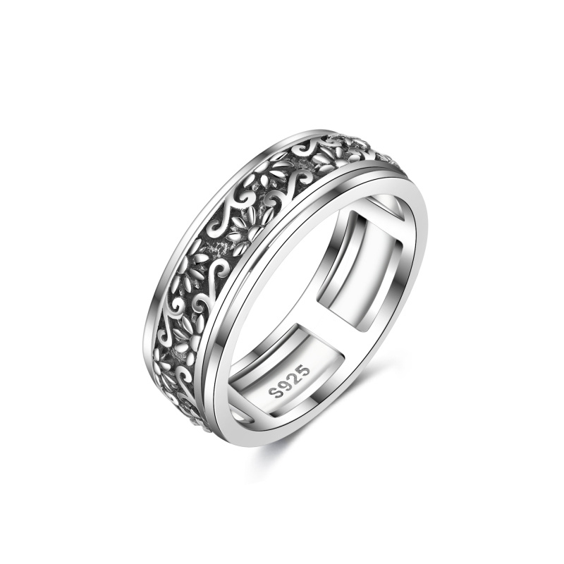 Sterling Silver Sunflower Ring-5