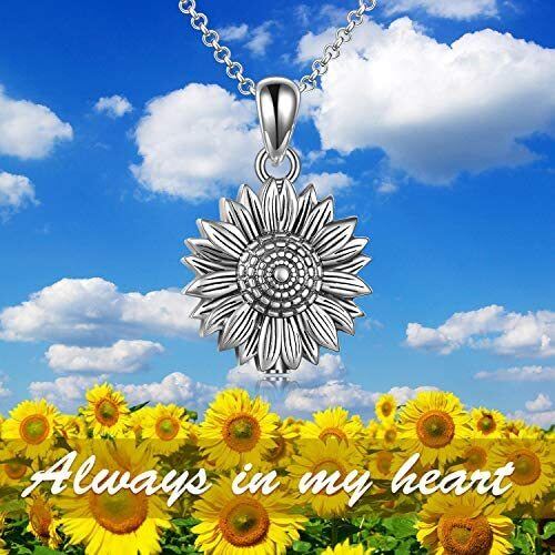 Collier Urne Tournesol en argent sterling-6