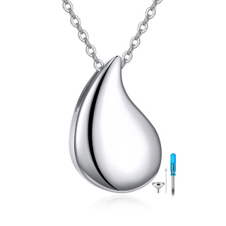 Sterling Silver Tear Drop Shape Urn Necklace for Ashes-36