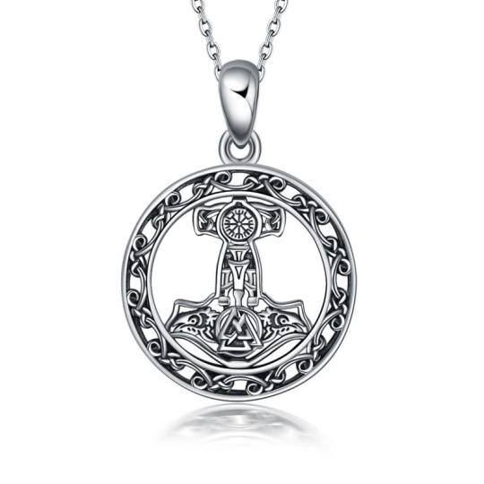 Collana con ciondolo Thors Hamme in argento sterling