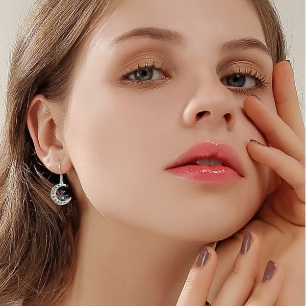 Boucles D'oreilles Manchette à Lèvres Et Oreille Croisées - Argent Sterling 925