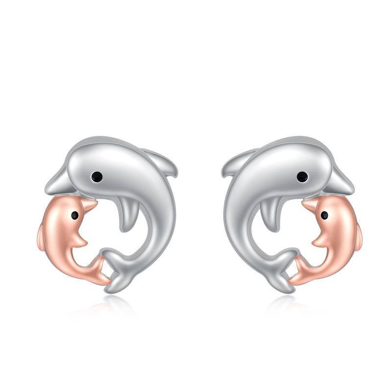 Sterling silver dolphin studs Sterling silver dolphin studs