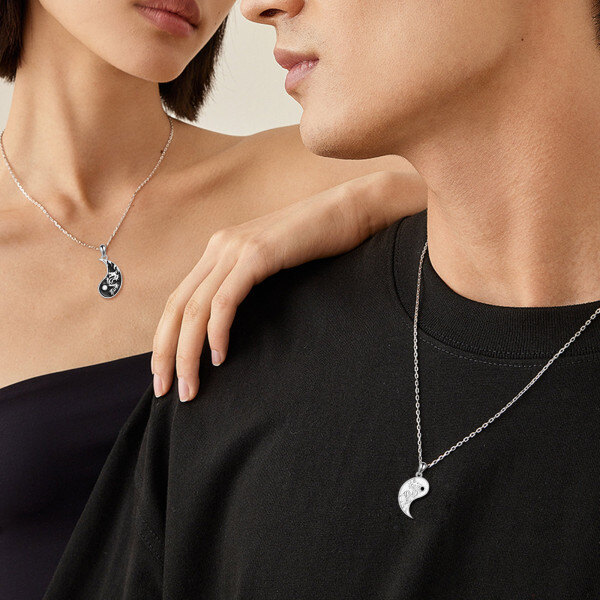 Collana Con Drago In Argento Sterling 925 Con Ciondolo A Forma Di