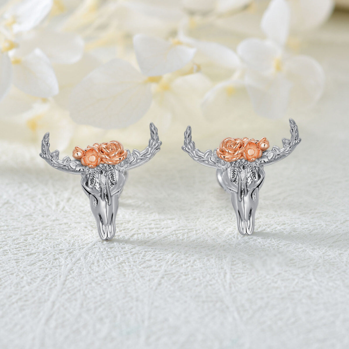 Boucles d'oreilles en argent sterling bicolore « Highland Cow » (vache des Highlands)-3