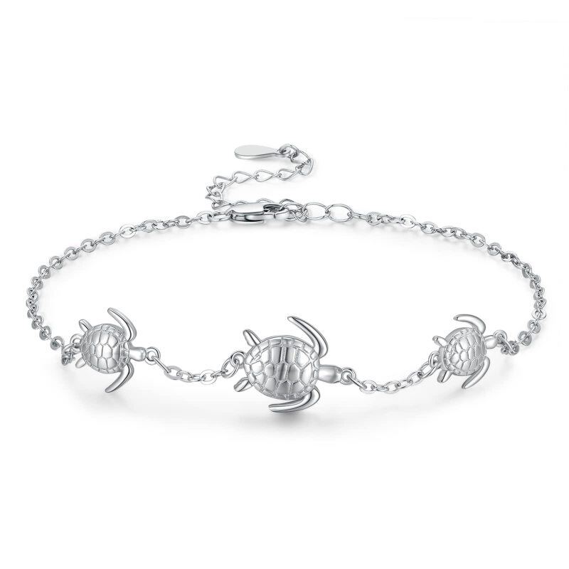 Sterling Silver Tortoise Charm Bracelet-5