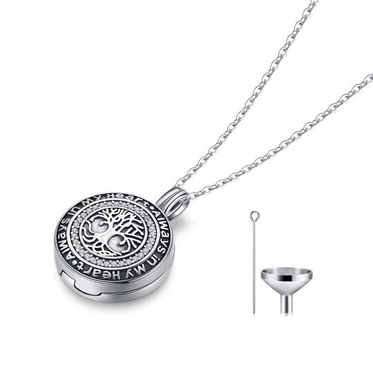 Collier d'urne en argent Sterling Tree Of Life Always in My Heart pour les cendres