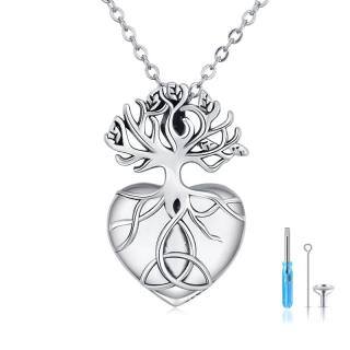 Sterling Silver Tree Of Life Celtic Knot And Heart Urn Necklace For Ashes-34