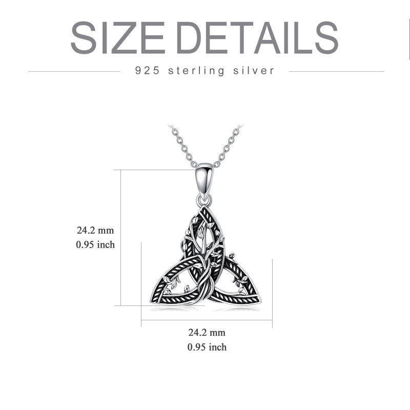 Sterling Zilveren Boom des Levens Keltische Knoop Hanger Ketting-5