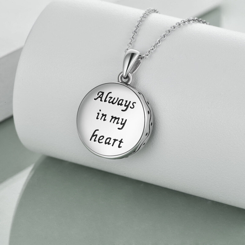 Sterling Silver Tree Of Life & Celtic Knot Urn Necklace for Ashes with Engraved Word-4