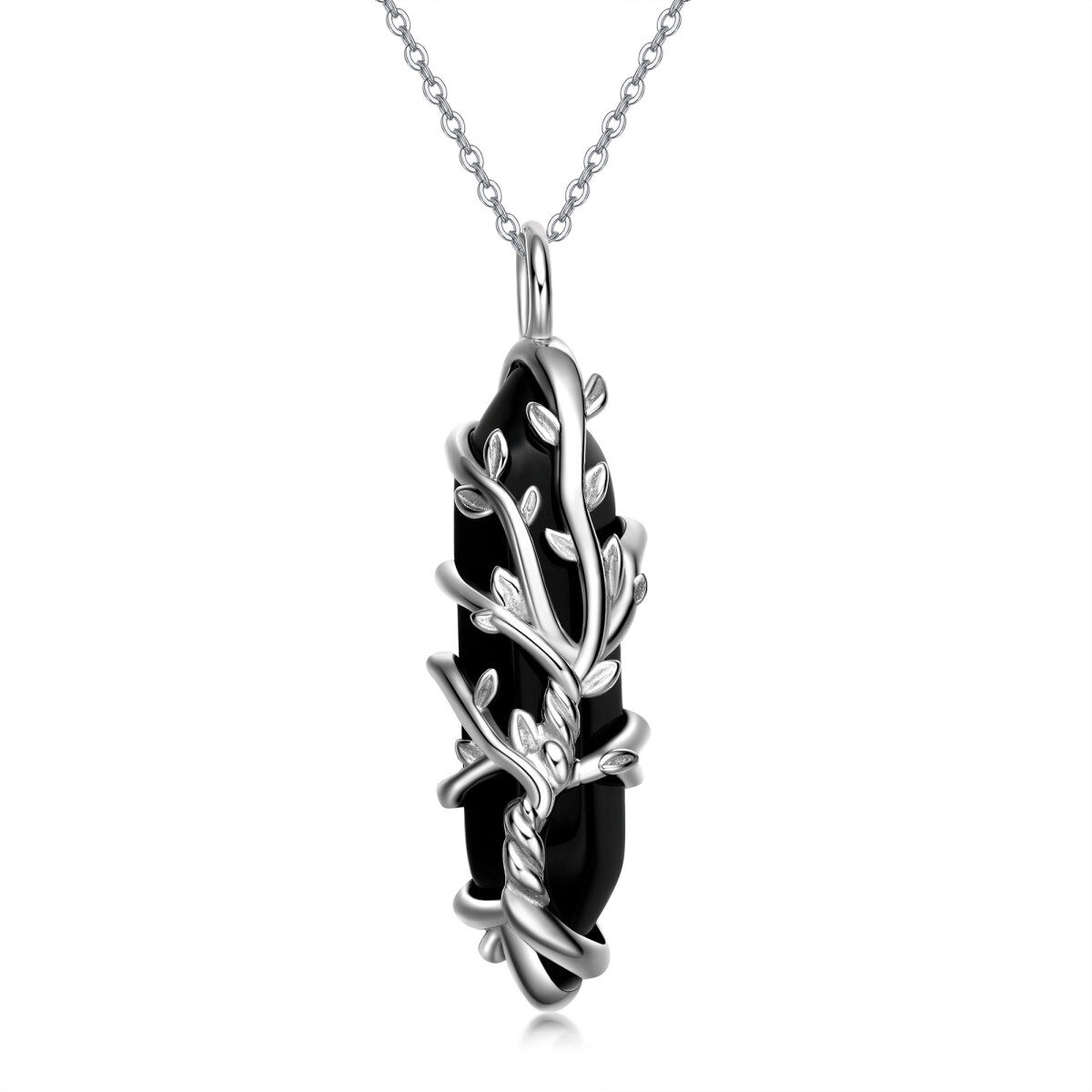 Collana con ciondolo di cristallo dell'Albero della Vita in argento sterling-1