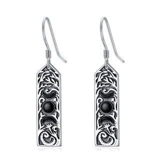 Sterling Silver Tree Of Life Drop Earrings-35