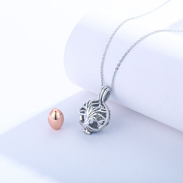 Collier en argent sterling pour cendres avec médaillon en forme d'arbre de vie-4