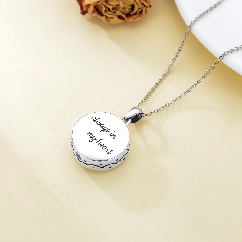 Colar de prata esterlina com a árvore da vida da mãe e do bebé para as cinzas-4