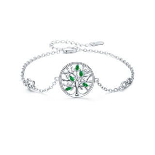 Sterling Silver Tree Of Life Charm Bracelet-9