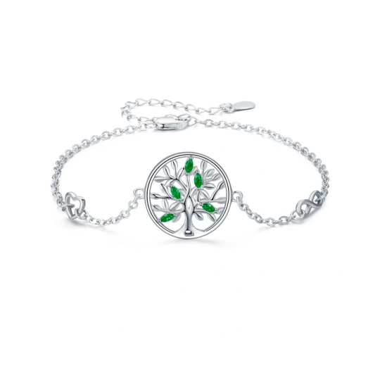 Bracciale con ciondolo dell'Albero della Vita in argento sterling