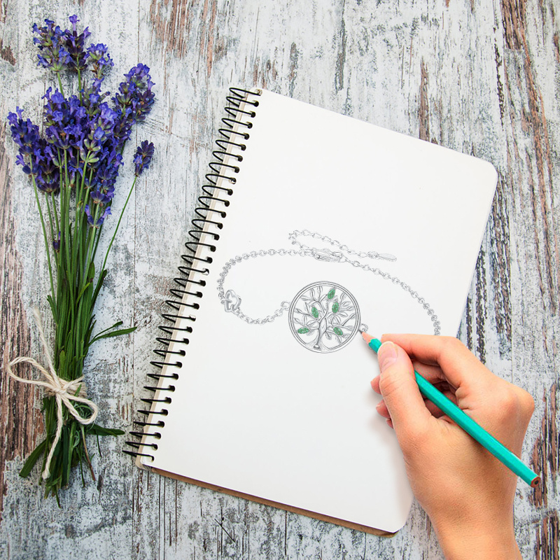 Sterling Silver Tree Of Life Charm Bracelet-5