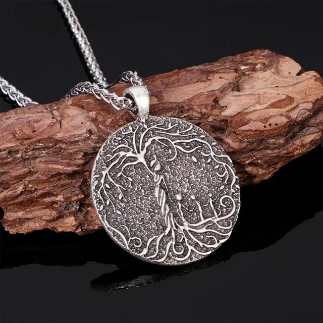 Collier en argent sterling avec pendentif en forme d'arbre de vie pour hommes-3