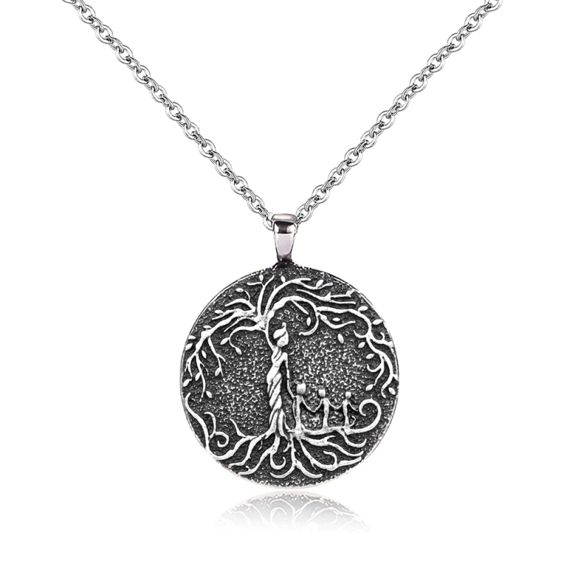 Sterling Silver Tree Of Life Pendant Necklace-11