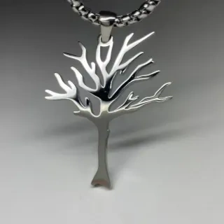 Sterling Silver Tree Of Life Pendant Necklace-4